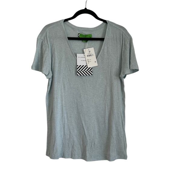 NWT Free People Sandrine Rose V-Neck T-Shirt – Light Blue/Gray – Women’s Medium - Picture 1 of 6